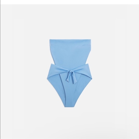 Onia Scarlett One Piece‎ Swimsuit Strapless Blue Size XS - Picture 3 of 15